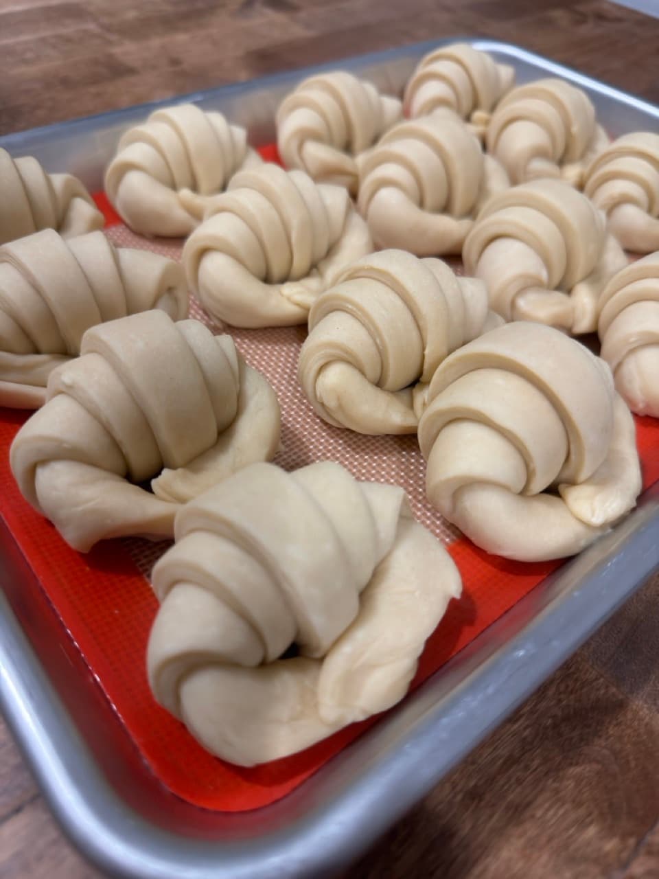 Dough being prepared